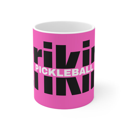 Bold Pickleball Ceramic Mug - Stylish 11oz Coffee Cup for Sports Lovers
